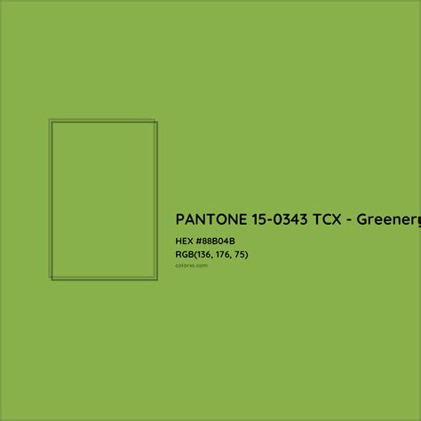 About Pantone 15 0343 Tcx Greenery Color Color Codes Similar