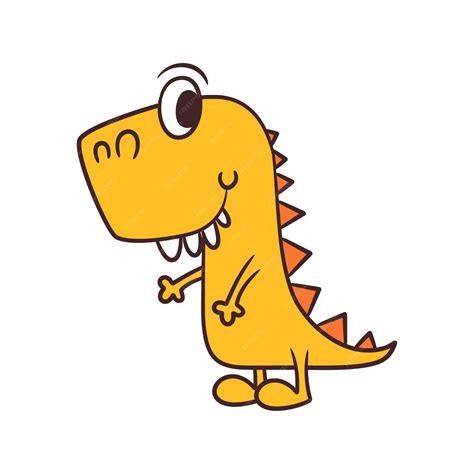 Premium Vector Cute Dinosaur Vector Illustration Hand Drawn