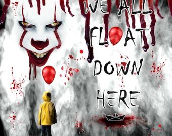 We All Float Down Here Pennywise It Bundle Svg Png Digital Drawing