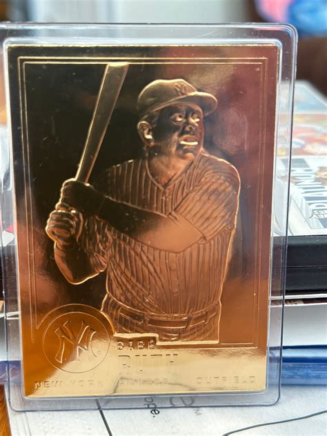 Gold Foil Babe Ruth Collectible Baseball Card Etsy