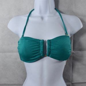 Bar Iii Swim Bar Iii Dark Teal Green Halter Tie Back Bikini Poshmark