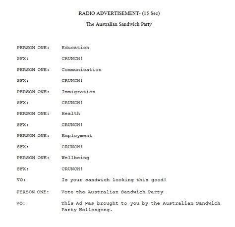 30 Second Radio Ad Script Template