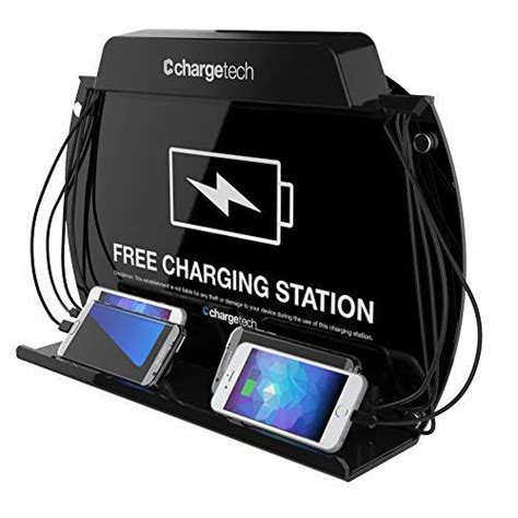 Chargetech Wall Mounted Cell Phone Charging Station Dock Hub Charging