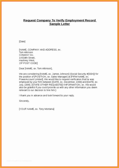 Letter Confirming Employment Free Template Of 10 Sample Employment Verification Letters Pdf Word