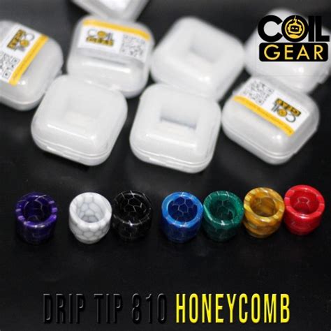 Promo Coil Gear Honeycomb Driptip Coilgear Drip Tip Vape Vapor