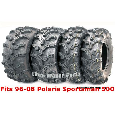 96 08 Polaris Sportsman 500 Full Set Atv Tires 25x8 12 And 25x11 10 Premium Mud