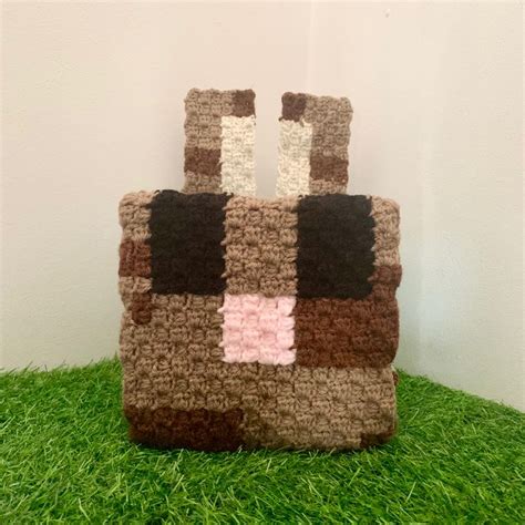 Minecraft Crochet Block Series Part 15 Rabbit Block Pattern Minecraft Crochet Patterns Big