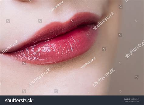 Beautiful Closeup Female Plump Lips Nude Stock Photo 1649196745 Shutterstock