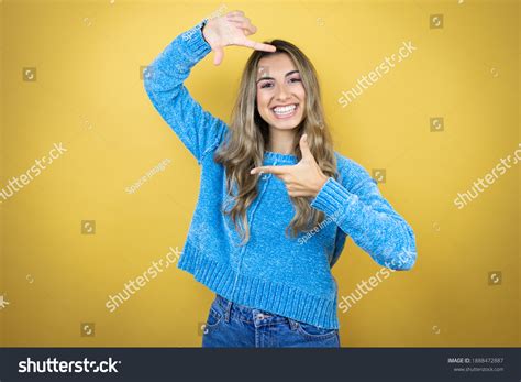 Pretty Blonde Woman Long Hair Standing Stock Photo Shutterstock