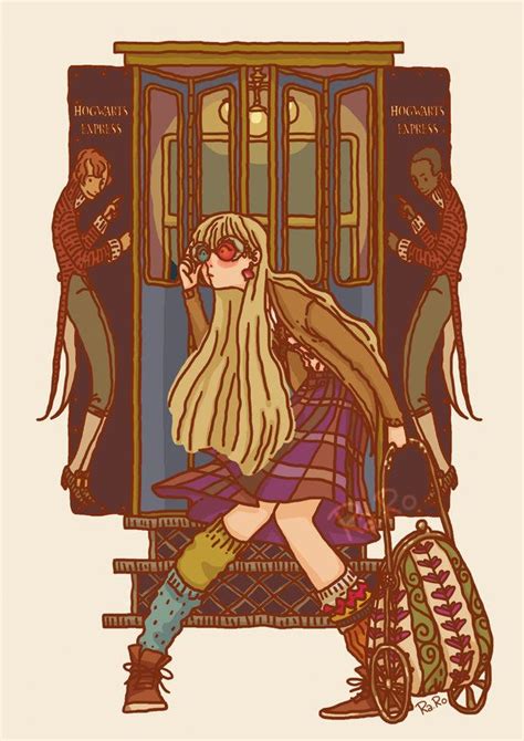 Luna Lovegood At The Hogwarts Express By Raro81 Harry Potter Drawings