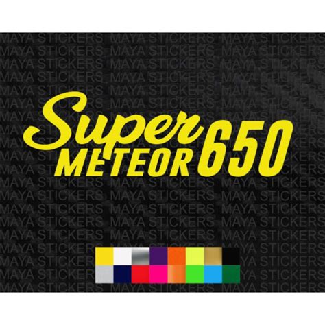 Super Meteor Logo Stickers In Custom Colors And Sizes