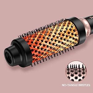 Terviiix 3 In 1 Thermal Brush Set Ceramic Curling Wand Fast Heating Hot Brush 3