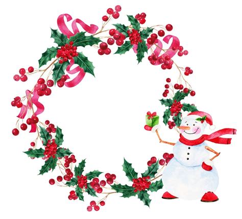 Сообщество иллюстраторов | Иллюстрация Рождественский венок с ветвями,
