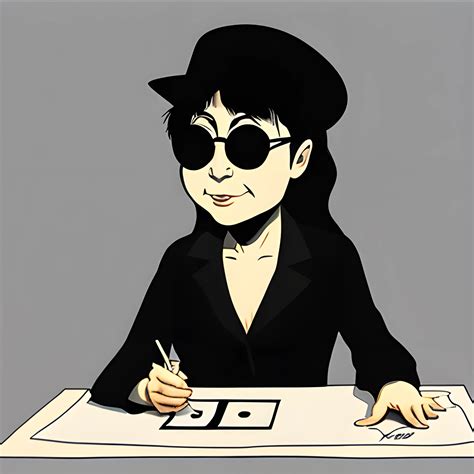 Yoko Ono Cartoon Arthub Ai