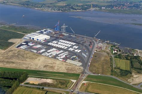 Brake Unterweser Von Oben Firmengel Nde Und Industriehafen Der