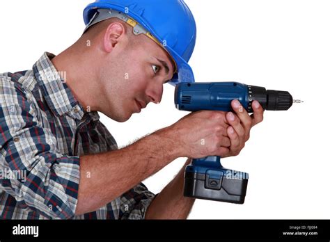 Man With Screwdriver Stock Photo Alamy