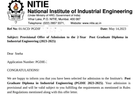 Sneha Bhart on LinkedIn: #nitie #pgdie #mecca | 38 comments