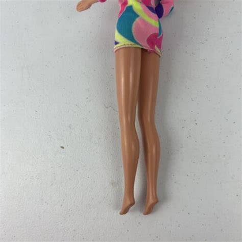 Vintage Totally Hair Barbie Doll Blonde Original Outfit And Earings