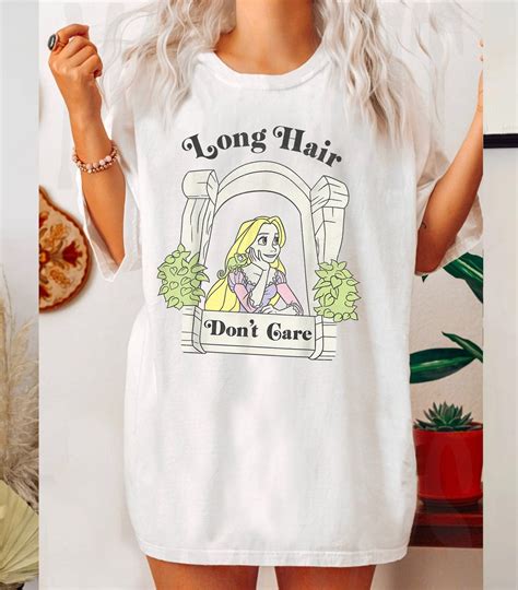 Disney Tangled Rapunzel Long Hair Dont Care Graphic T Shirt T Shirt Disney Tangled Rapunzel