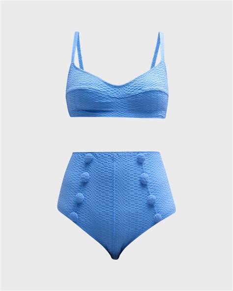 Textured Two Piece Bikini Set Neiman Marcus