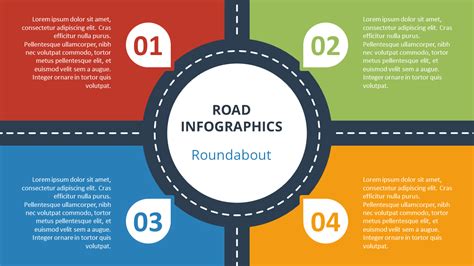 Modèles Infographiques de Routes pour PowerPoint Showeet