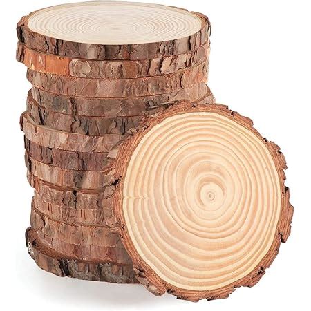 Natural Wood Slices Wood Slices Pcs Cm No Hole Natural