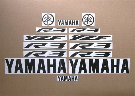 Carbon Fiber Look Logo Decals Set For Yamaha Yzf R3 300 Moto