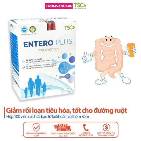 Men vi sinh Entero Plus TSC Bổ sung lợi khuẩn giảm rối loạn tiêu hóa