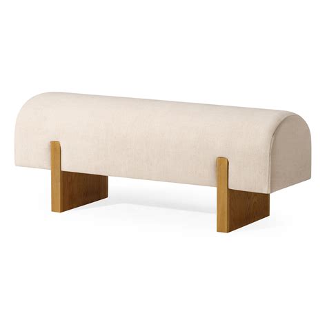 Maven Lane Juno Modern Upholstered Wooden Bench & Reviews | Wayfair