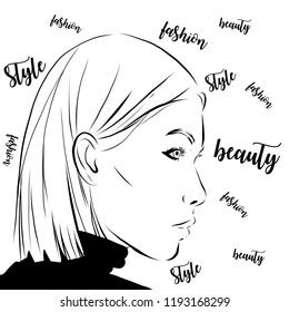 Beautiful Woman Face Nude Makeup Hand Stock Vector Royalty Free 1193168299 Shutterstock