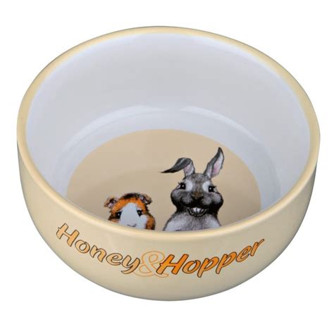 Трикси Миска керамическая для грызунов Honey & Hopper с рисунком, 250 ...