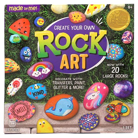 Made by Me Rock Art Creation Kit for Kids: DIY Craft Project Set Ages 6 ...