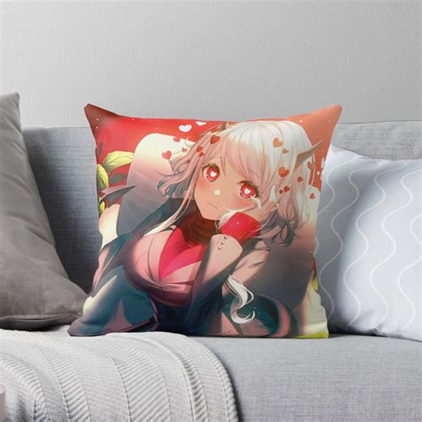 Cute Modeus Succubus Helltaker Sexy Lewd Boobs Tits Hentai Demon Anime Girl Throw Pillow For