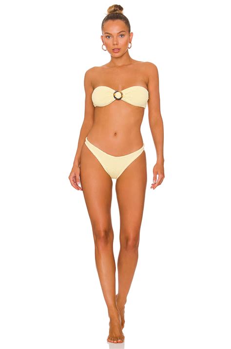 Hunza G Flora Bikini Set In Butter REVOLVE
