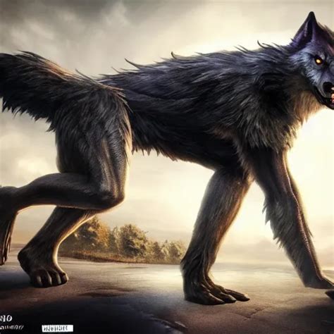 Werewolf Dramatic Pose Photorealistic Uhd K Award Stable