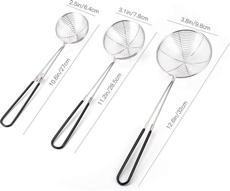 Small Round Hot Pot Strainer Stainless Steel Asian Shabu Shabu Spider Skimmer Spoon Set Mesh