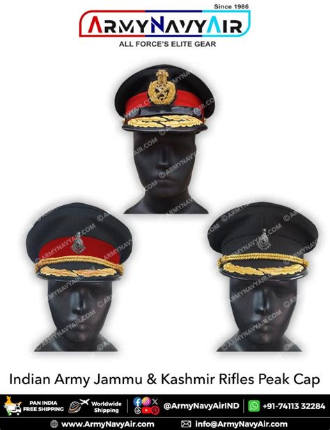 Buy Indian Army Jammu Kashmir Rifles Regiment Peak Cap Online At