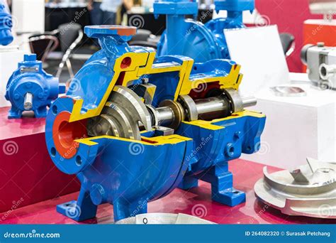 Cross Section Present Detail Component Inside Centrifugal Pump For