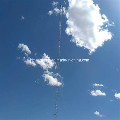 Guyed Steel Lattice Antenna Tower For WiFi Signal Transmission Telecom