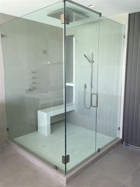 90 Degree Frameless Shower Door Glass Work Done Right Frameless