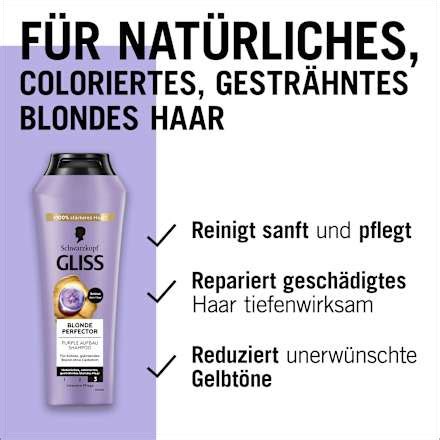Schwarzkopf GLISS Shampoo Blonde Perfector ml dauerhaft günstig online kaufen dm de