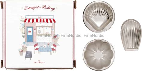 Greengate Tårtformar Josefina Cafe White Set Med 3