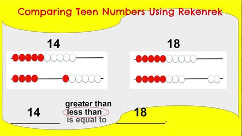 Comparing Teen Numbers Using Rekenreks Youtube