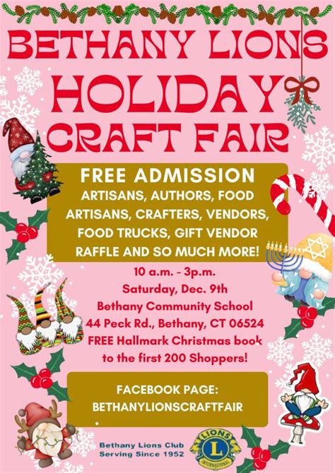 Holiday Craft Fair Bethany CT Lions Club