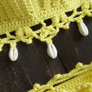 Brazilian Crochet Bikini With Sea Shells Bohemian Crochet Swimsuit