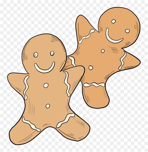 Gingerbread Men Clipart Hd Png Download Vhv