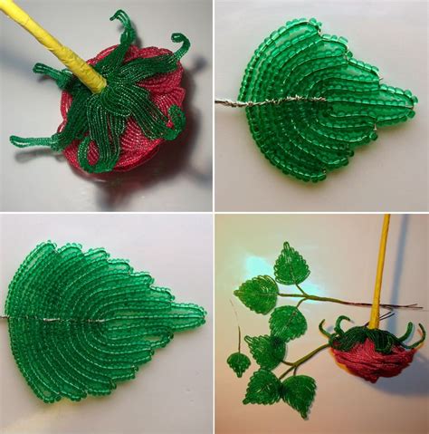 Learning to make flowers from beads | Учебники по плетению из бисера ...