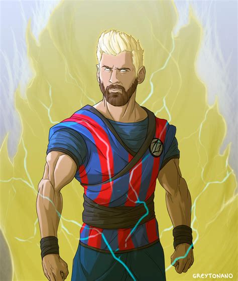 Messi Super Saiyan BARCELONA By Greytonano On DeviantArt