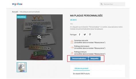 Module De Personnalisation Prestashop Plaque Professionnelle