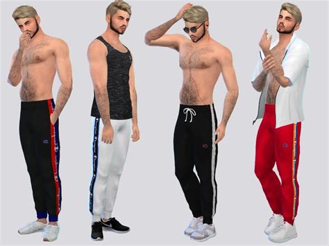 Mclaynesims Champion Track Pants I In Sims Men Clothing Sims